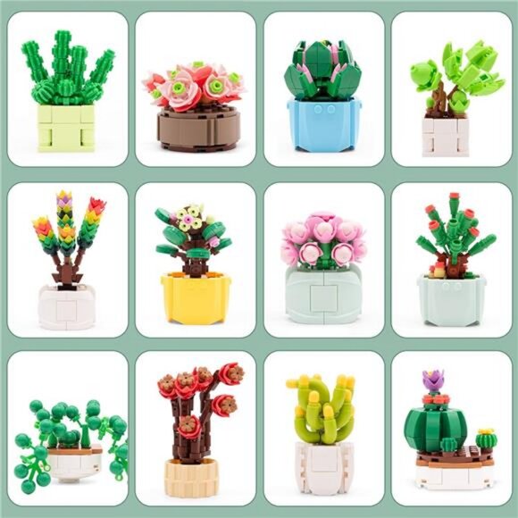 12 Flowers Succulents Building Set for Adults,Succulents Botanical Collection - Picture 5 of 7